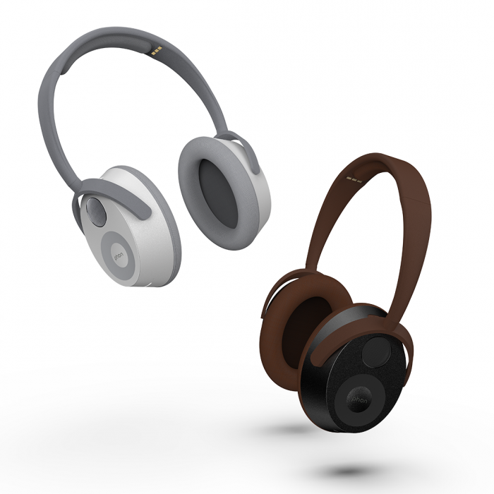 An image of Tim Sutton-Brand's Phon is a pair of over-ear headphones specifically designed for comfortable use in warm environments or while working out