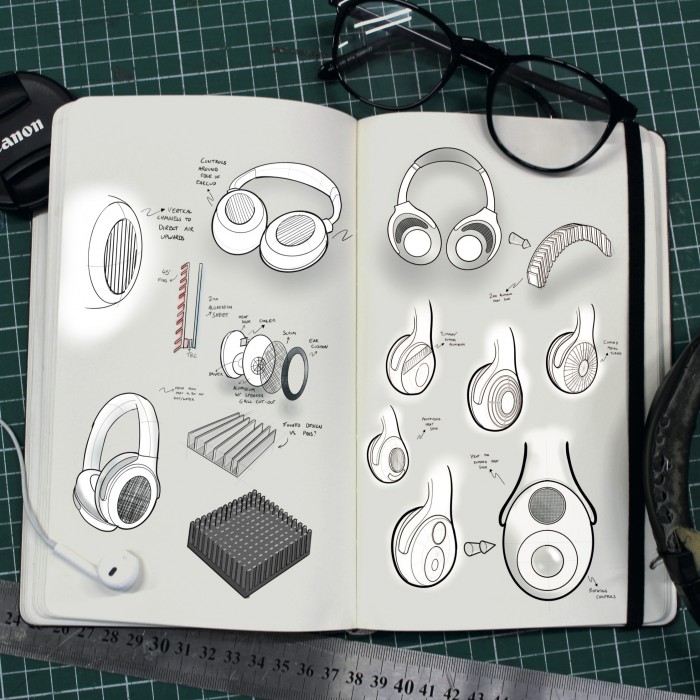 An image of Tim Sutton-Brand's Phon is a pair of over-ear headphones specifically designed for comfortable use in warm environments or while working out