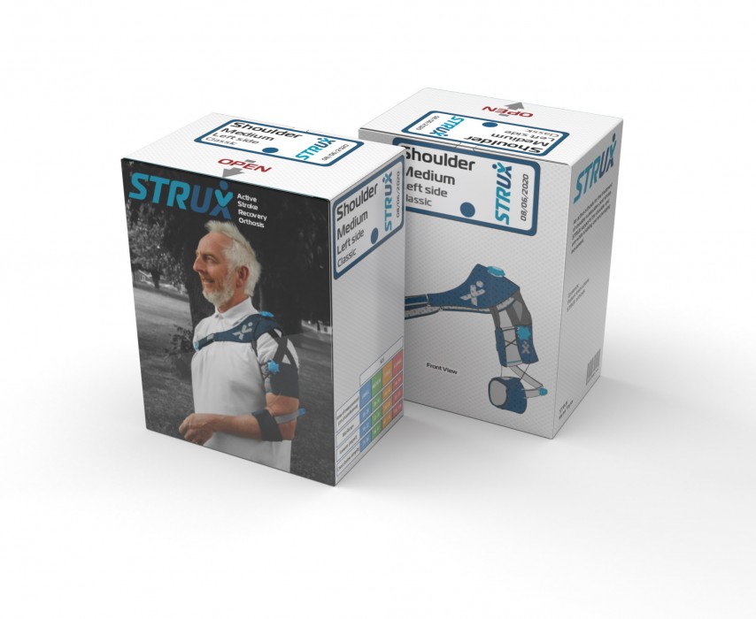 Myles Taylor’s STRUX is an active recovery orthosis for the treatment of shoulder subluxation (partial dislocation) following stroke.