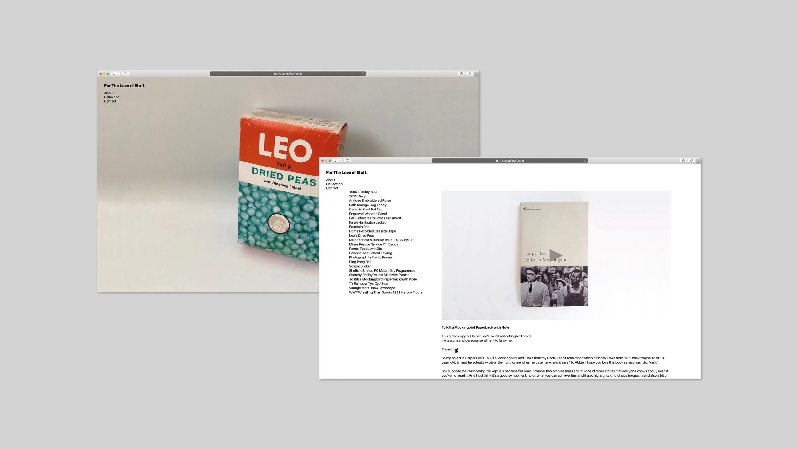 For The Love of Stuff