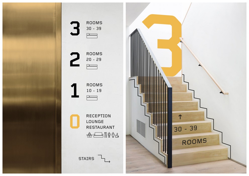 Plush Quarters Hotel Wayfinding by Stephanie Dowd