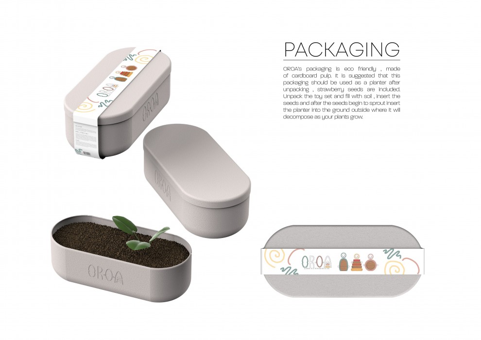 An image of OROA is a traditional/digital children’s toy set by Katie Galley