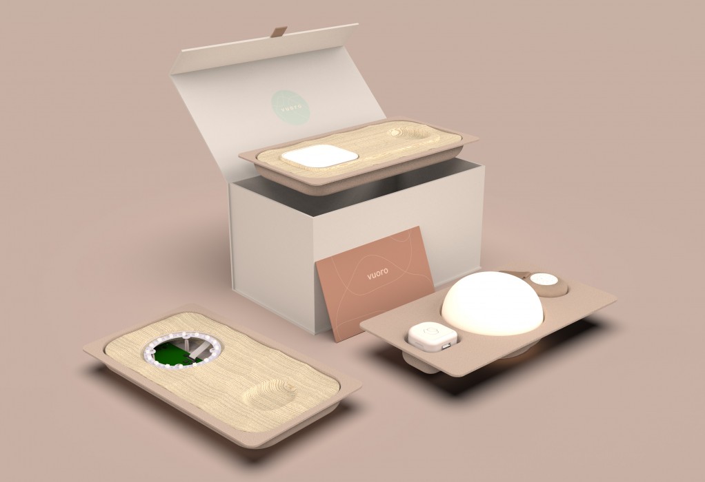 Polly Leeman Vuoro is a dawn simulation light and a circadian system that encourages the natural regulation of the internal body clock