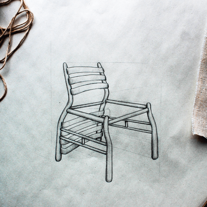 Image of Thomas Vernyard’s carbon-sequestering Agricultural Chair.