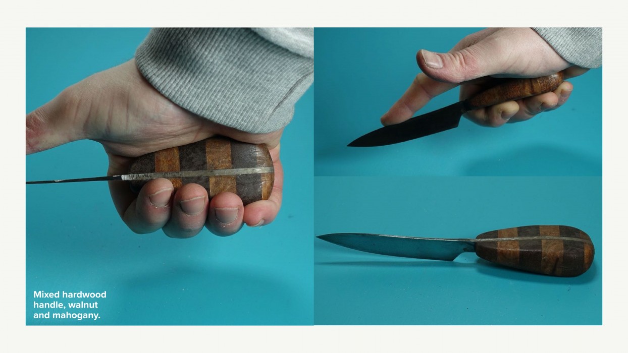 Walnut and Mahogany handle Patrick Nixon
