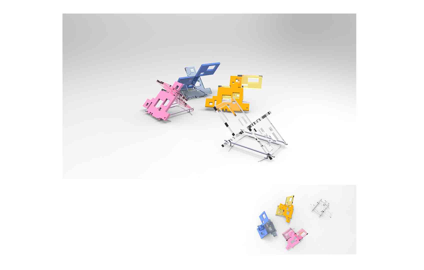 Dizzy Pixel Puzzle Brooches