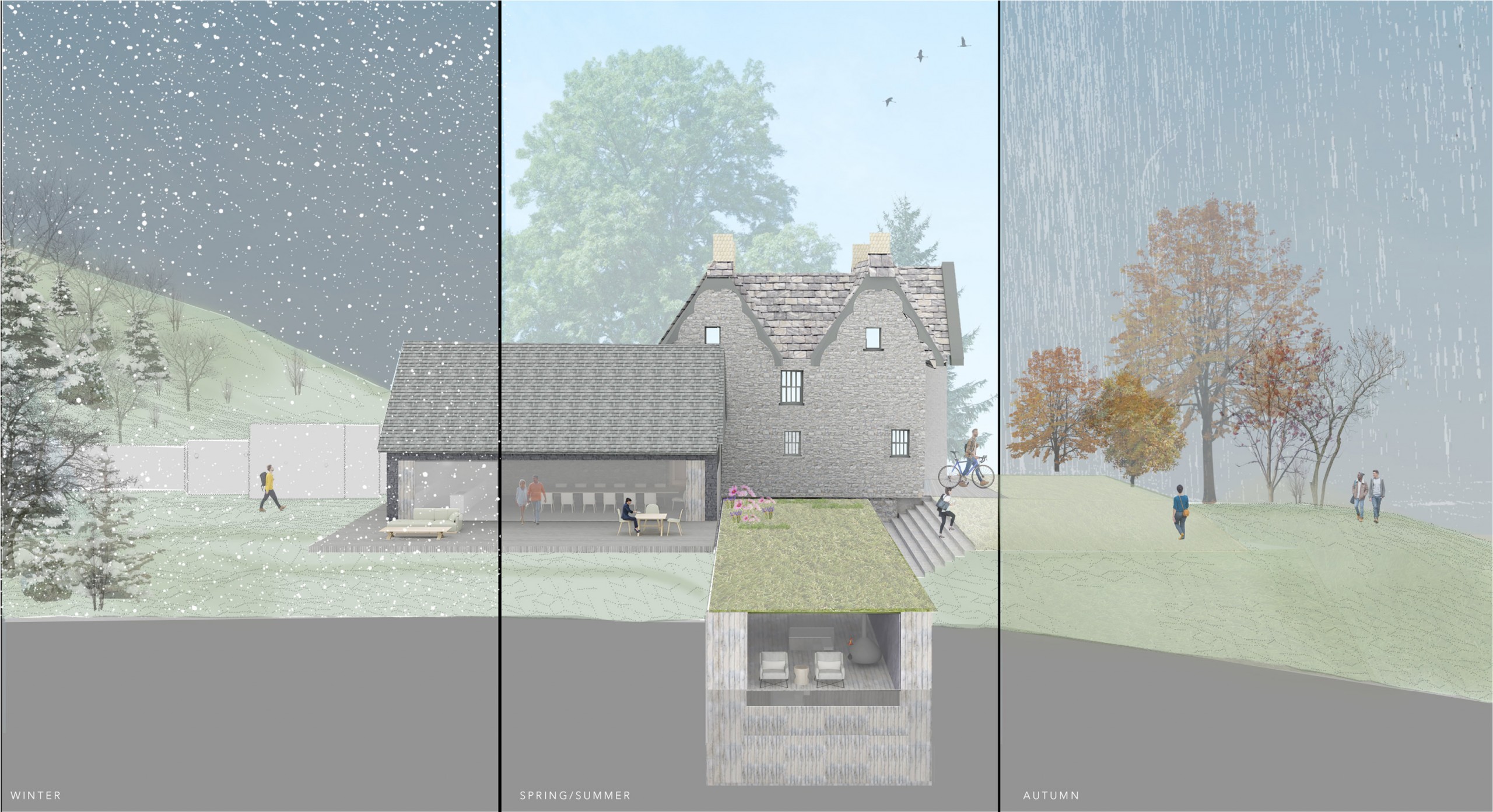 Seasonal Hillside Elevation Render, Digital, 3195x1739px 12_05_2021 &#8211; MOLLY JARVIS