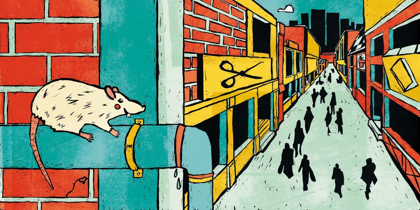 The first page of the book ‘Little Rat, Big City’, by Adam Grant-Smith.