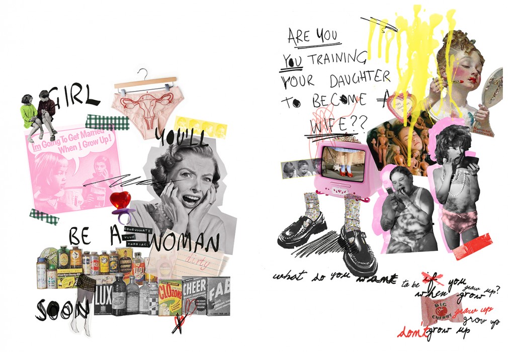 Growing up mood boards about childhood raising the perfect housewife