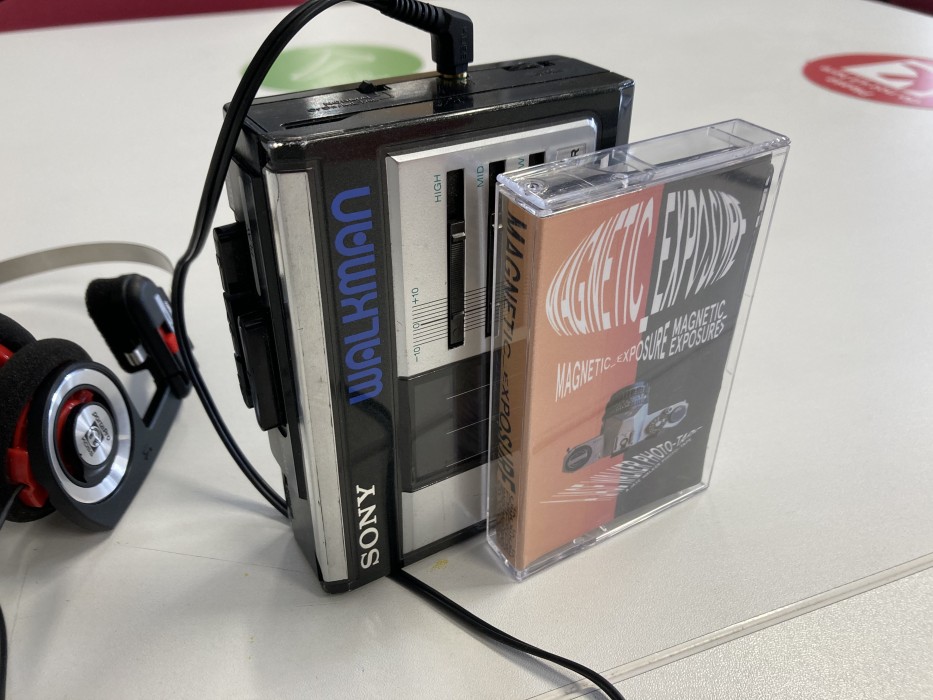 Cassette Case Alongside Sony Walkman