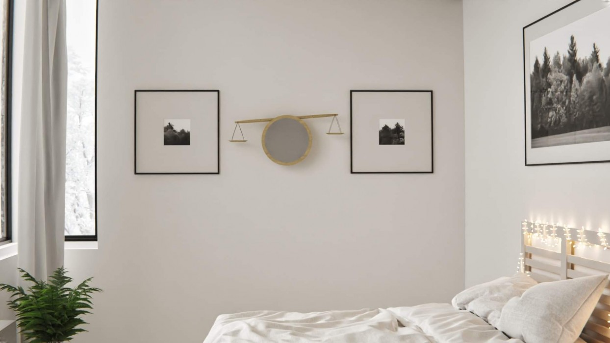 Healthy routine product with tactile elements and shelf