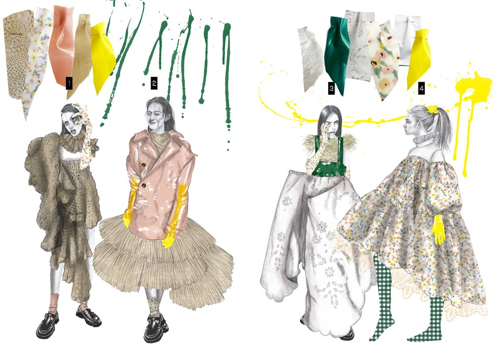 The first four looks of the line up