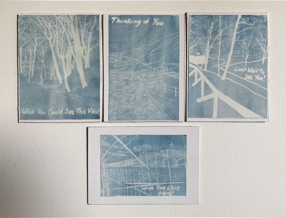 Cyanotype Prints on Card