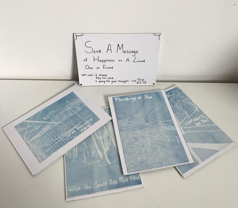 Cyanotype Prints on Card