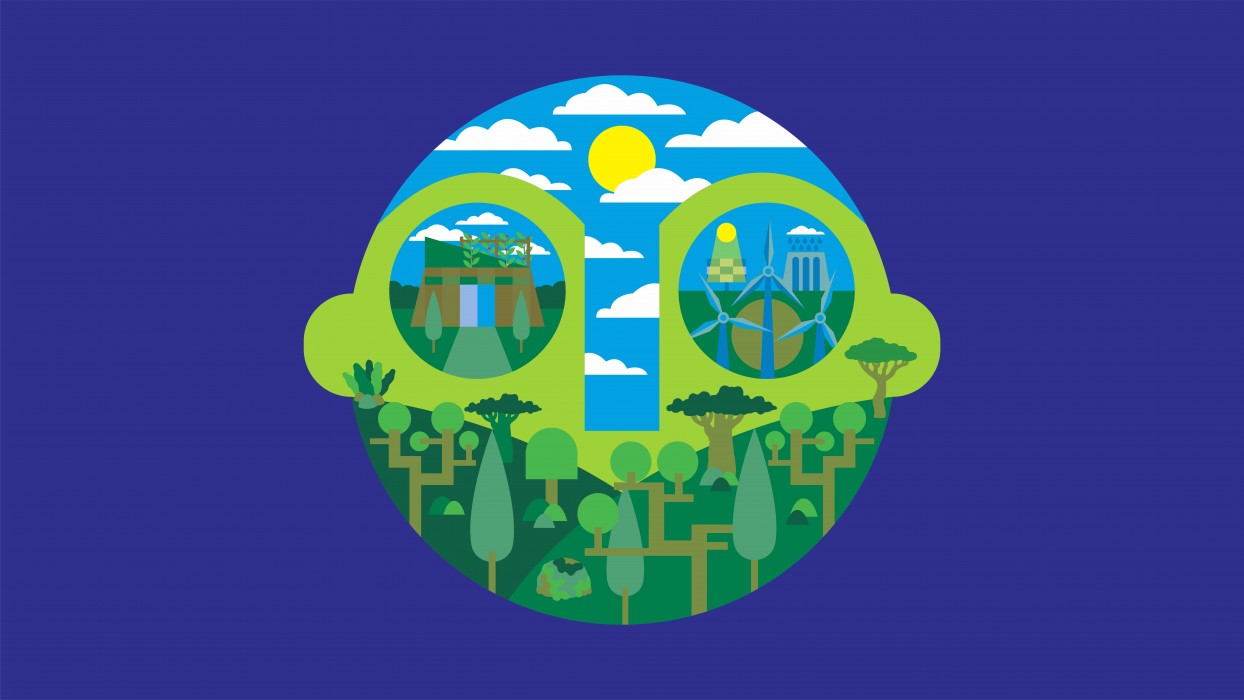 Frame from 'The Future We Choose' animation