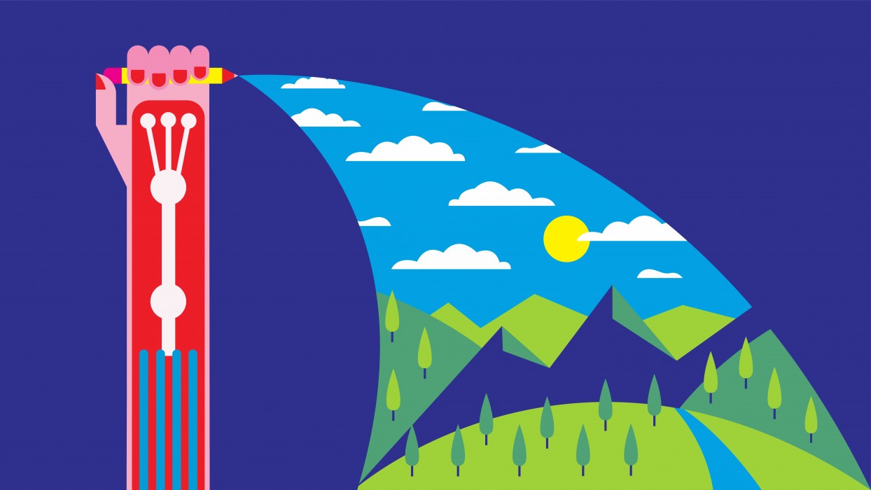 Frame from 'The Future We Choose' animation
