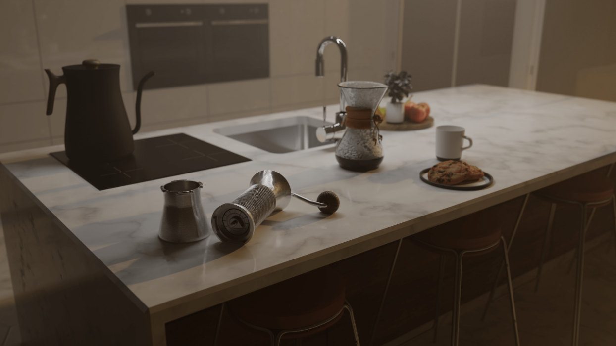 Photograph of the Al13 Bauxite coffee grinder design