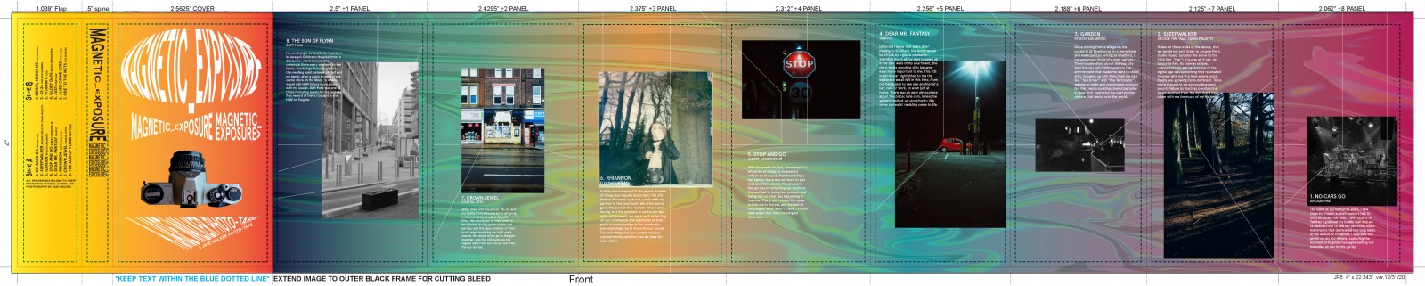 Prepped for print zine J-Card, Side A