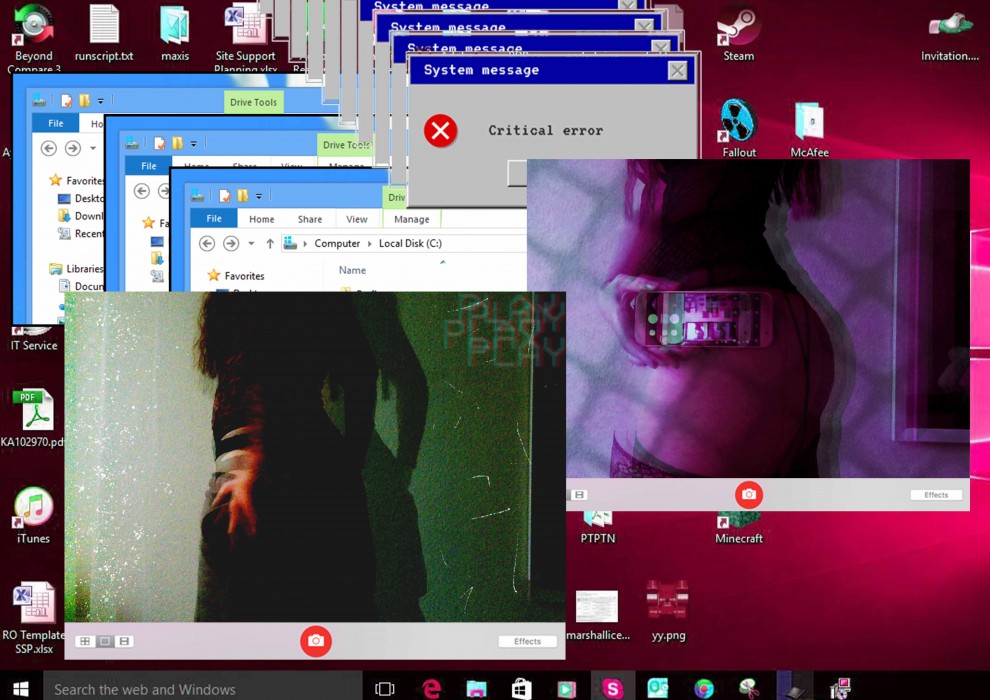 Through The Webcam - On Your Screen image