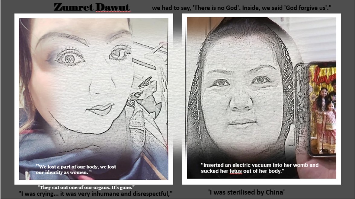 Pencil drawing and graphic digital drawing