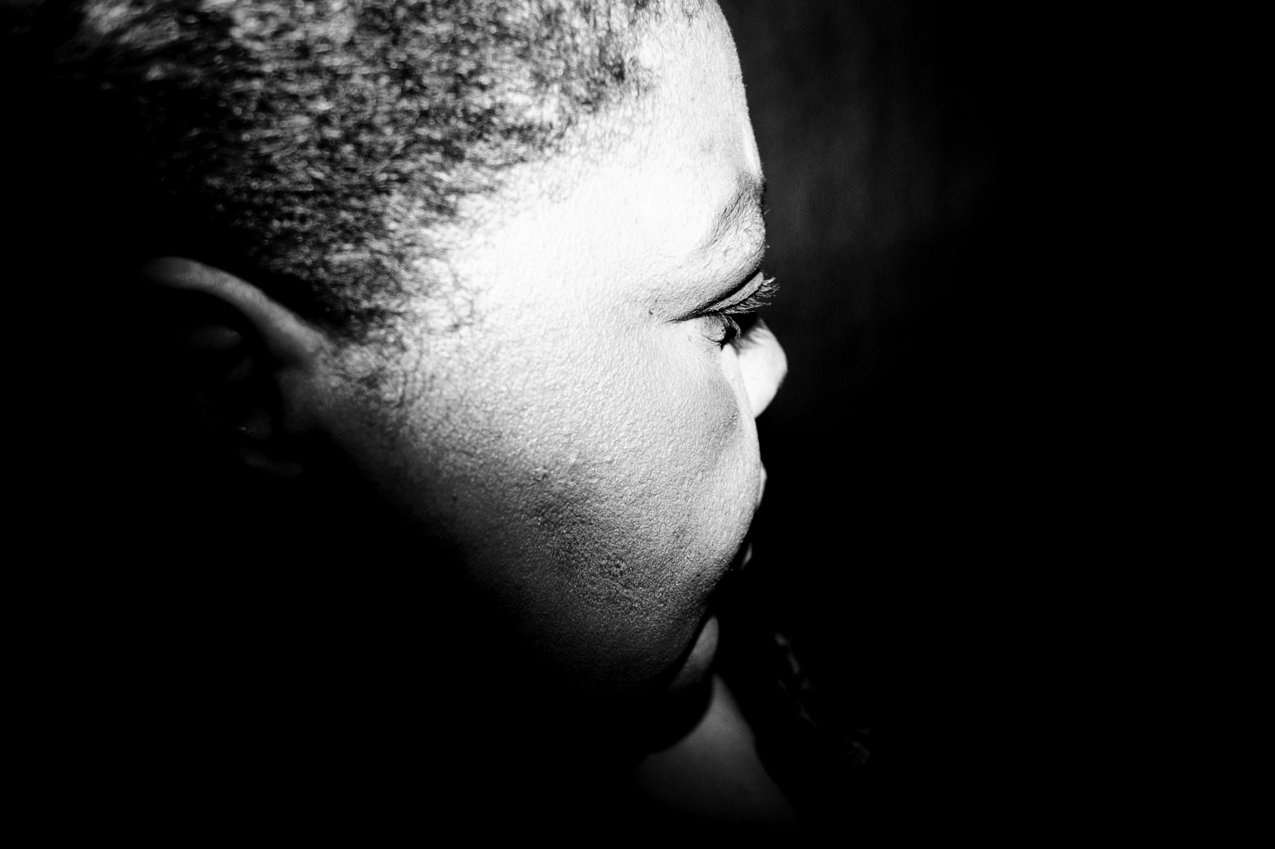 Black and white portrait, Digital image, A4