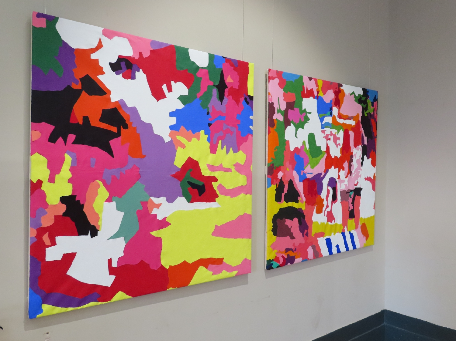 On A Violet Day, Life Is A Beach And Then You Fry, Acrylic on Canvas, 115 x 115 cm, 2021