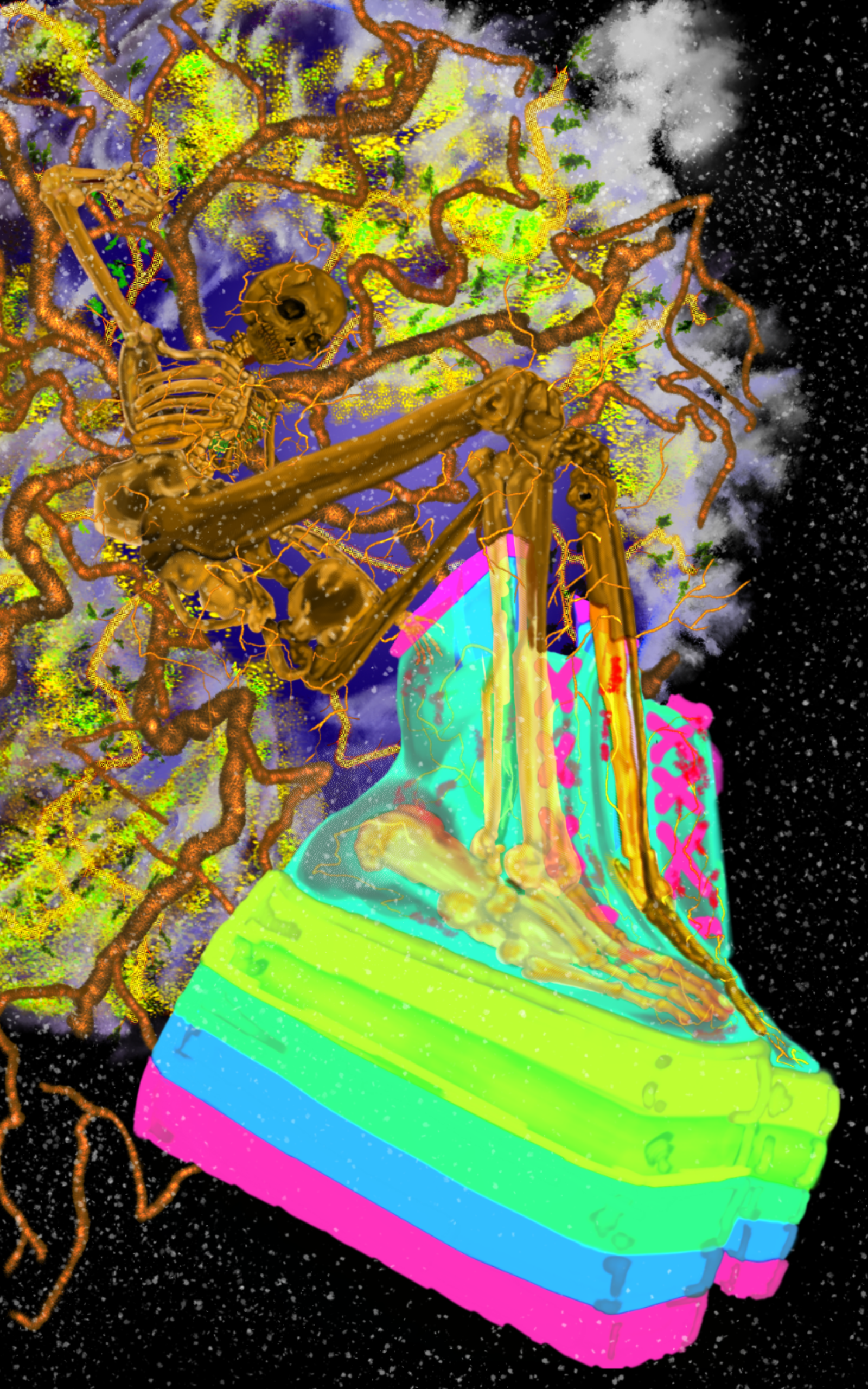 Euphoria Death, 2022, Digital Painting