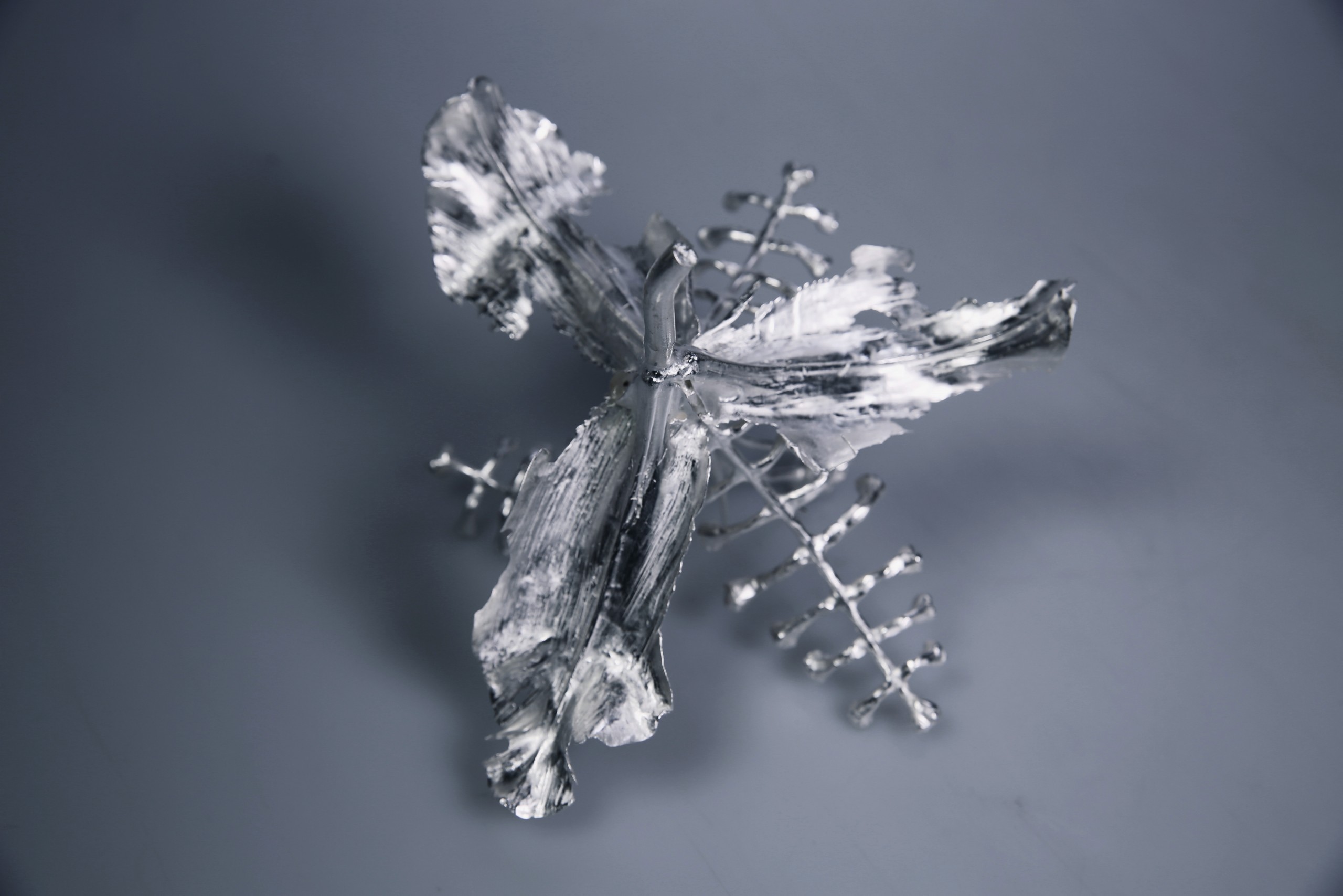 Casablanca Skeleton, 2023. Silver-plated bronze. 19 x 16.5 x 19 cm