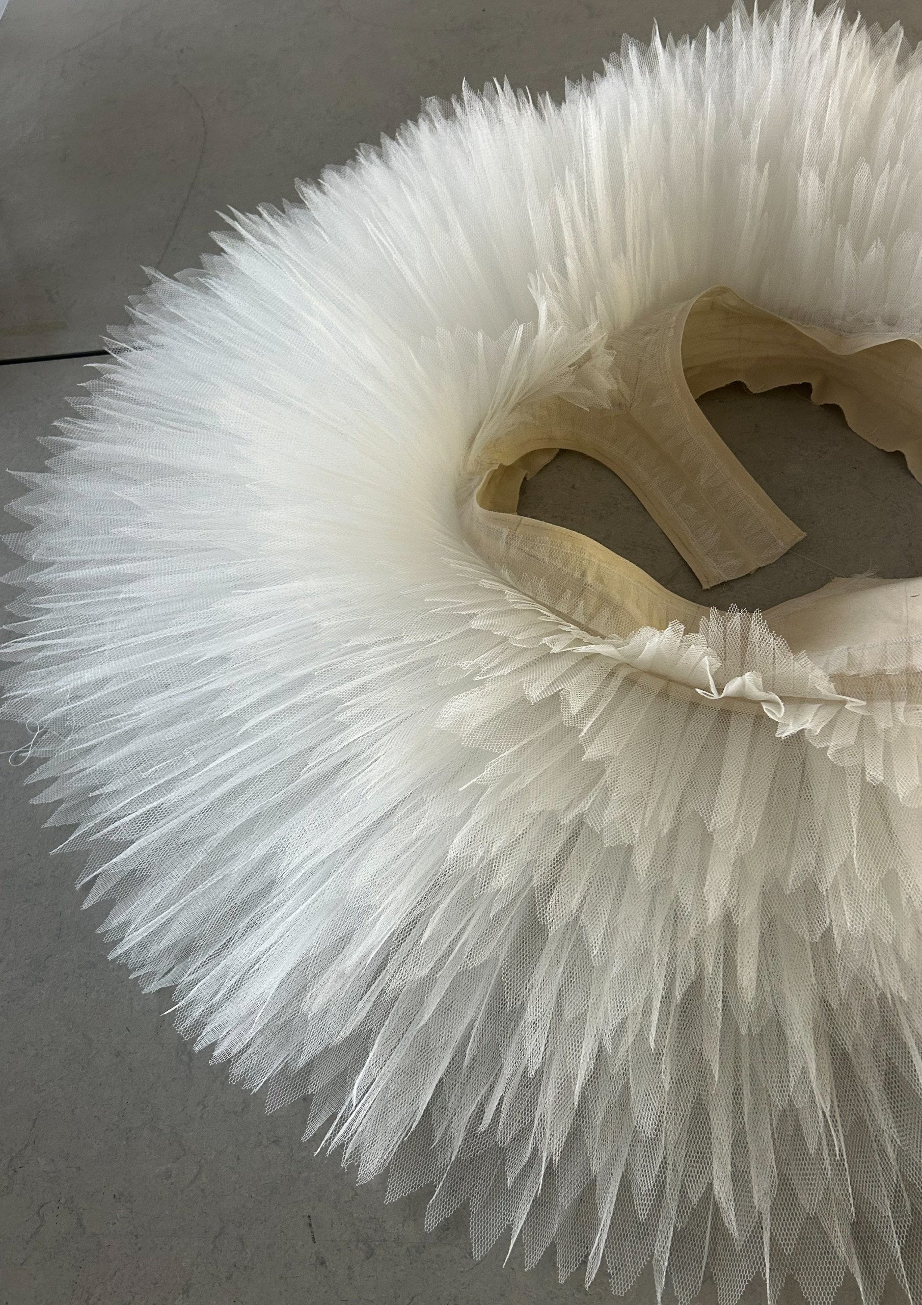 Close up of the under side of the tutu