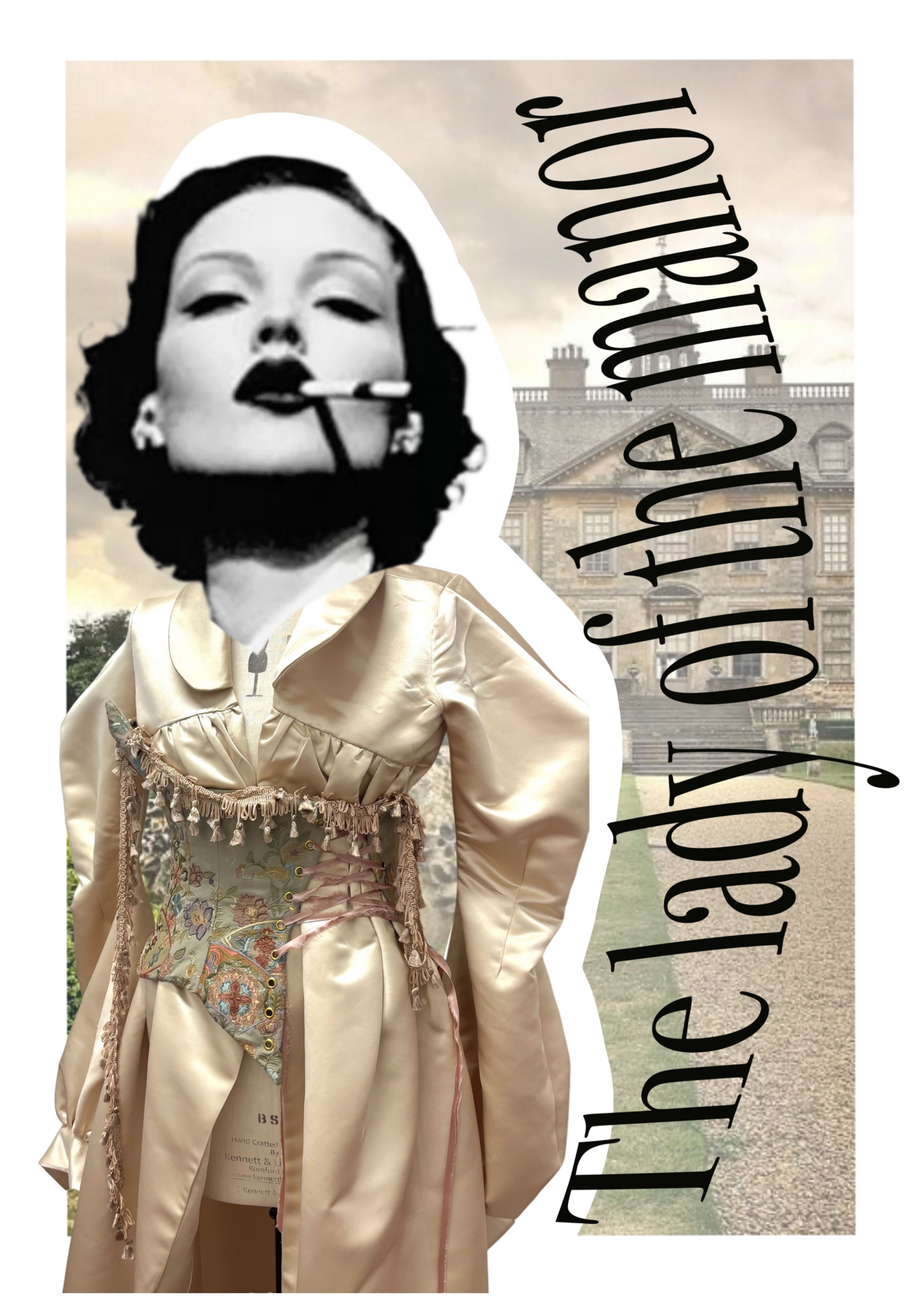 collage from portfolio and final garment